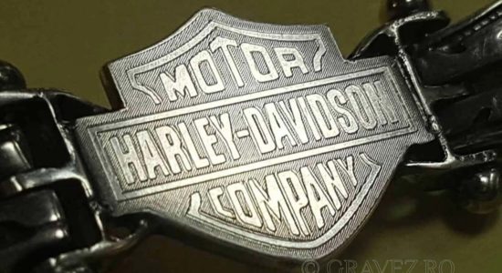 Gravura pe bratara de argint Harley Davidson
